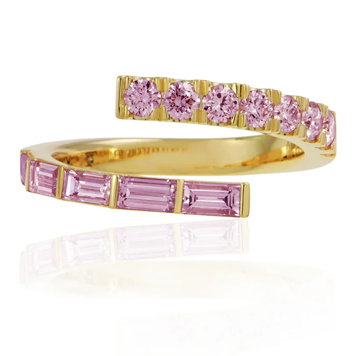 Eclipse Grande Pink Sapphire Ring - White Gold