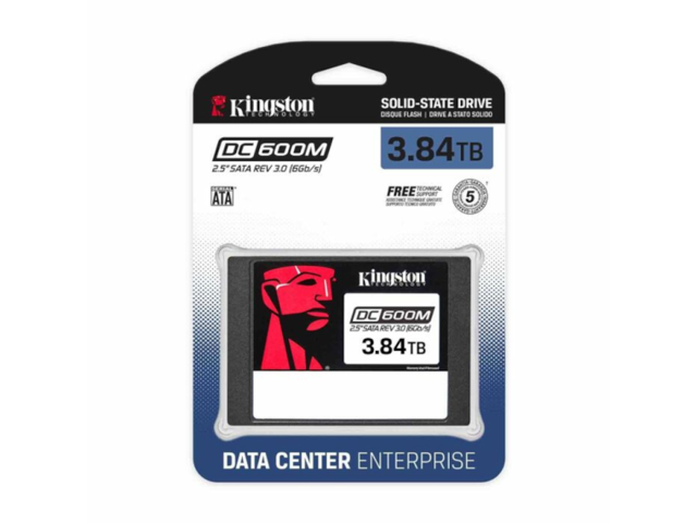 Kingston Sedc600m/3840g Enterprise Dc600m 3.84 Tb Solid State Drive - 2.5" Internal - Sata (sata/600) - Mixed Use - Server, Motherboard Device