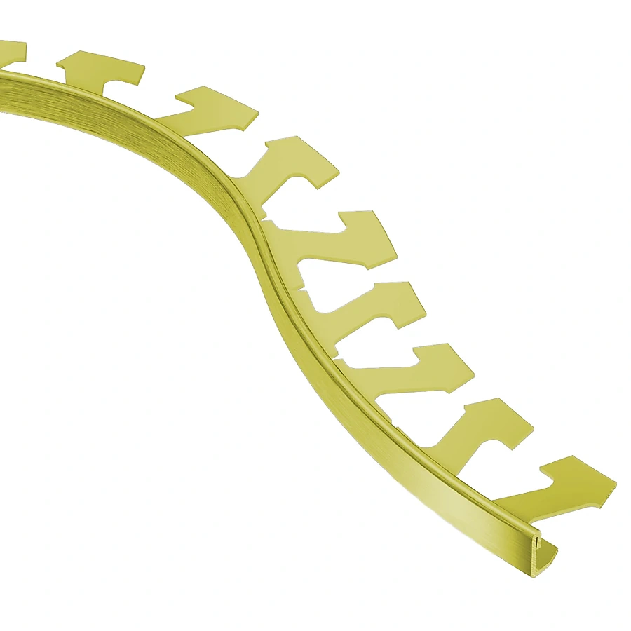 Schluter Systems Schiene 0.5-in W X 98.5-in L Brushed Brass Anodized Aluminum L-angle Tile Edge Trim R/a125amgb