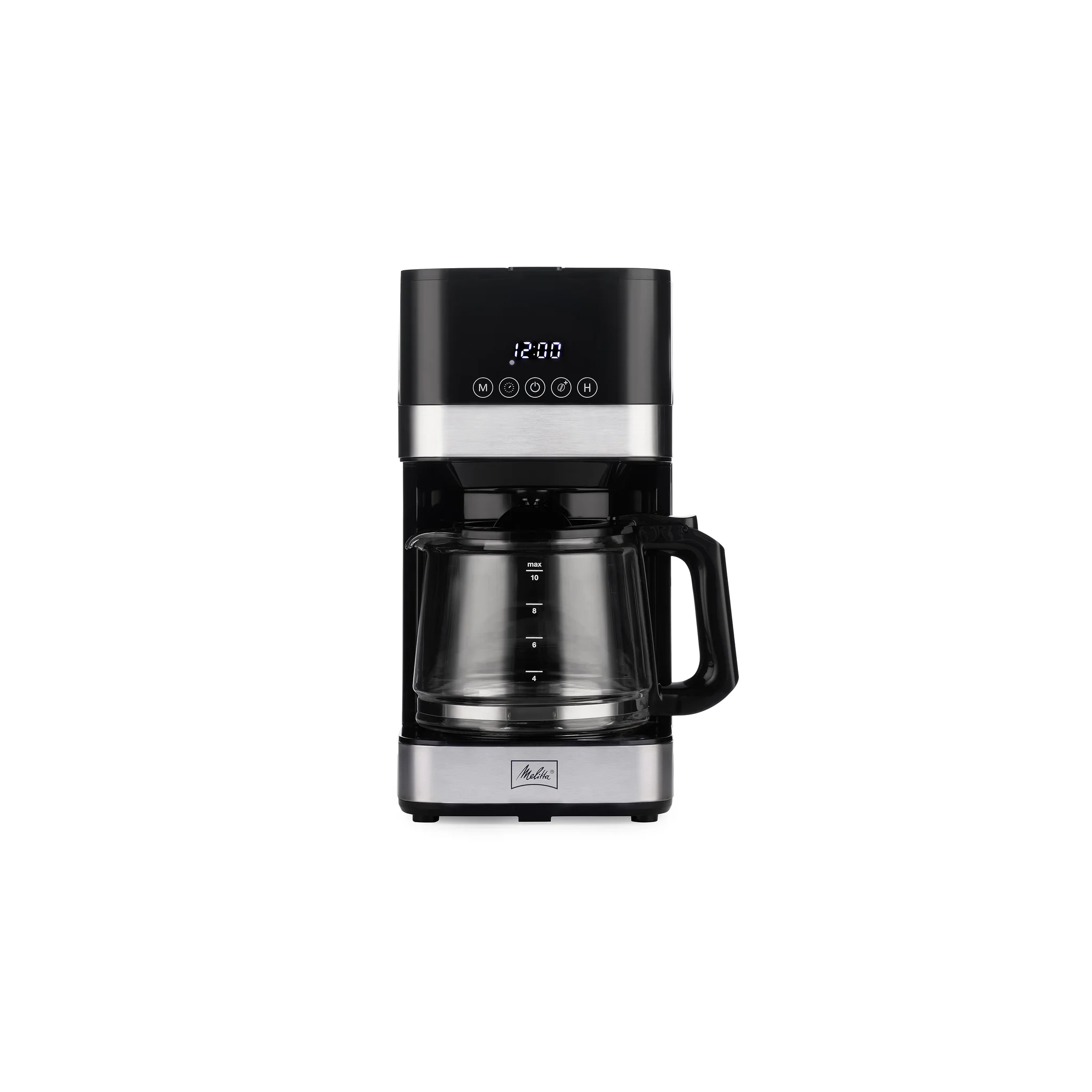 Melitta Aroma Tocco 10-cup Automatic Drip Coffee Maker, Black/stainless Steel