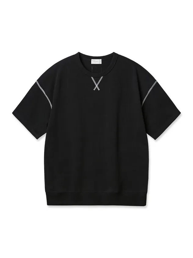 Stitch Point Basic Short-sleeve Sweatshirt T-shirt (bk4201)