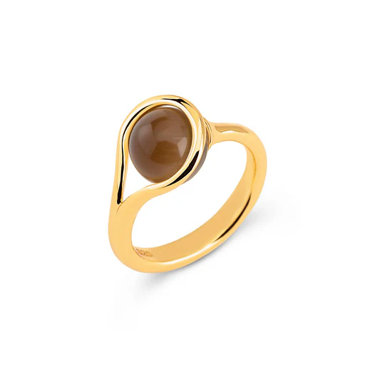 Melano Cateye Chrissy Ring - 18k Gold Plated Zilver
