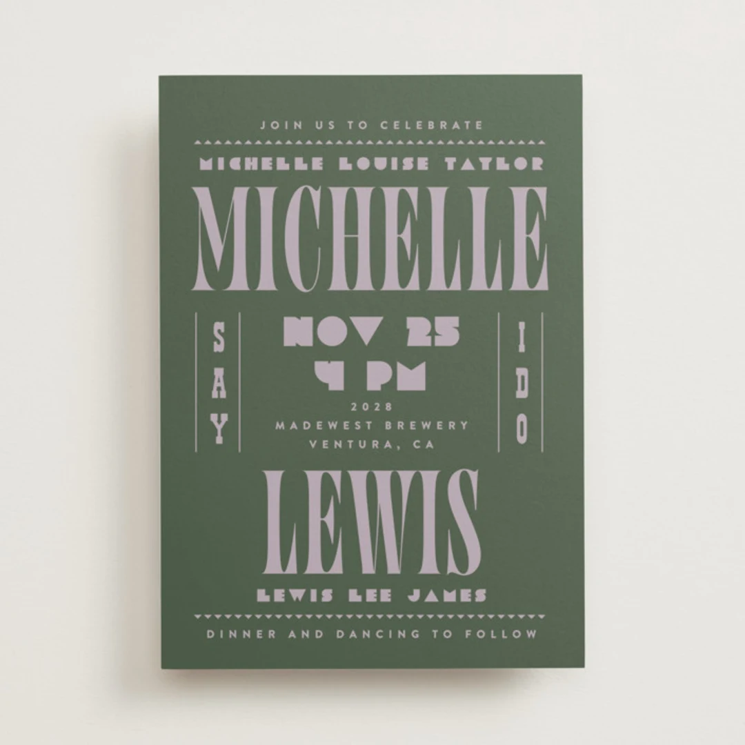 Bold Stack Wedding Invitations By Alethea And Ruth