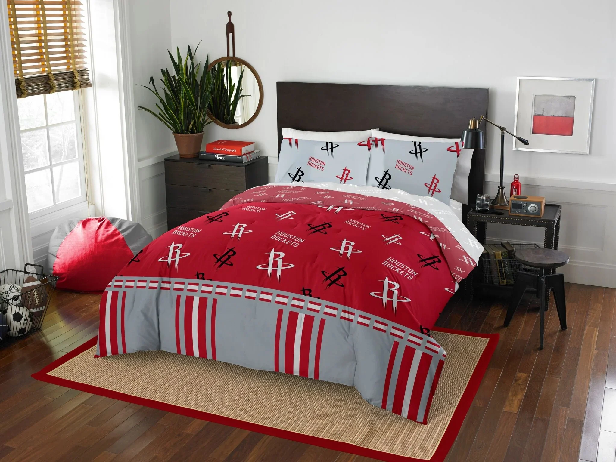 Nba Houston Rockets Rotary Full Bed In A Bag Set