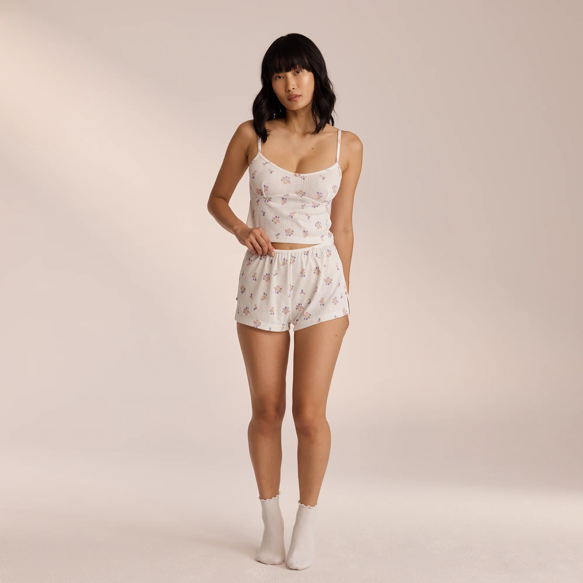 Pointelle Pajama Shorts