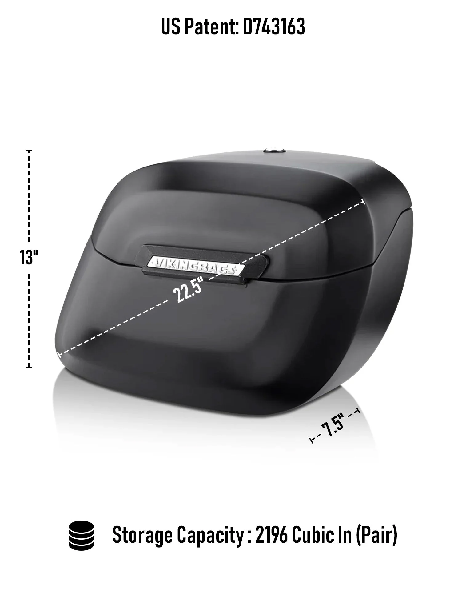 36l Lamellar Raven Extra Large Motorcycle Hard Saddlebags For Honda Shadow 1100 Spirit