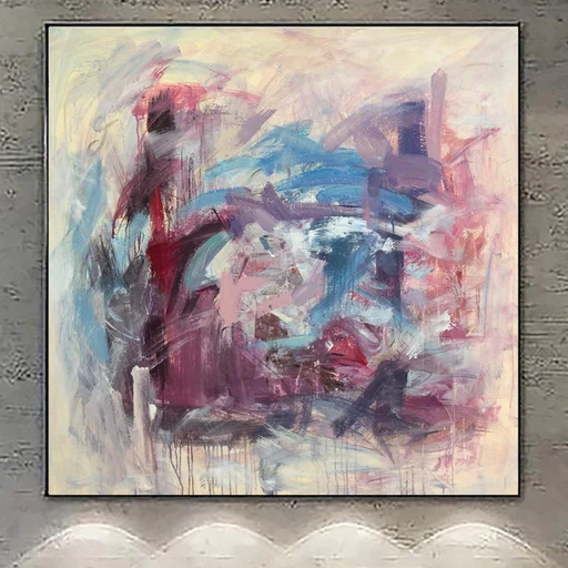 Etude Of Spring - 80"x80" Stretched + Gold Frame