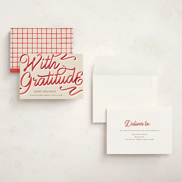 Ribbon Greeting Grand Holiday Cards