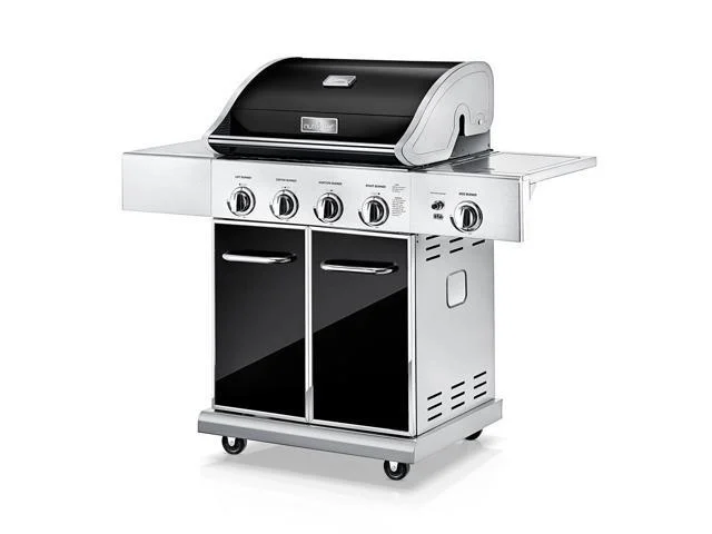 Nutrichef 5-burner Propane Gas Grill With Side Burner, 52,000 Btu Grilling Capacity - Ncgril2