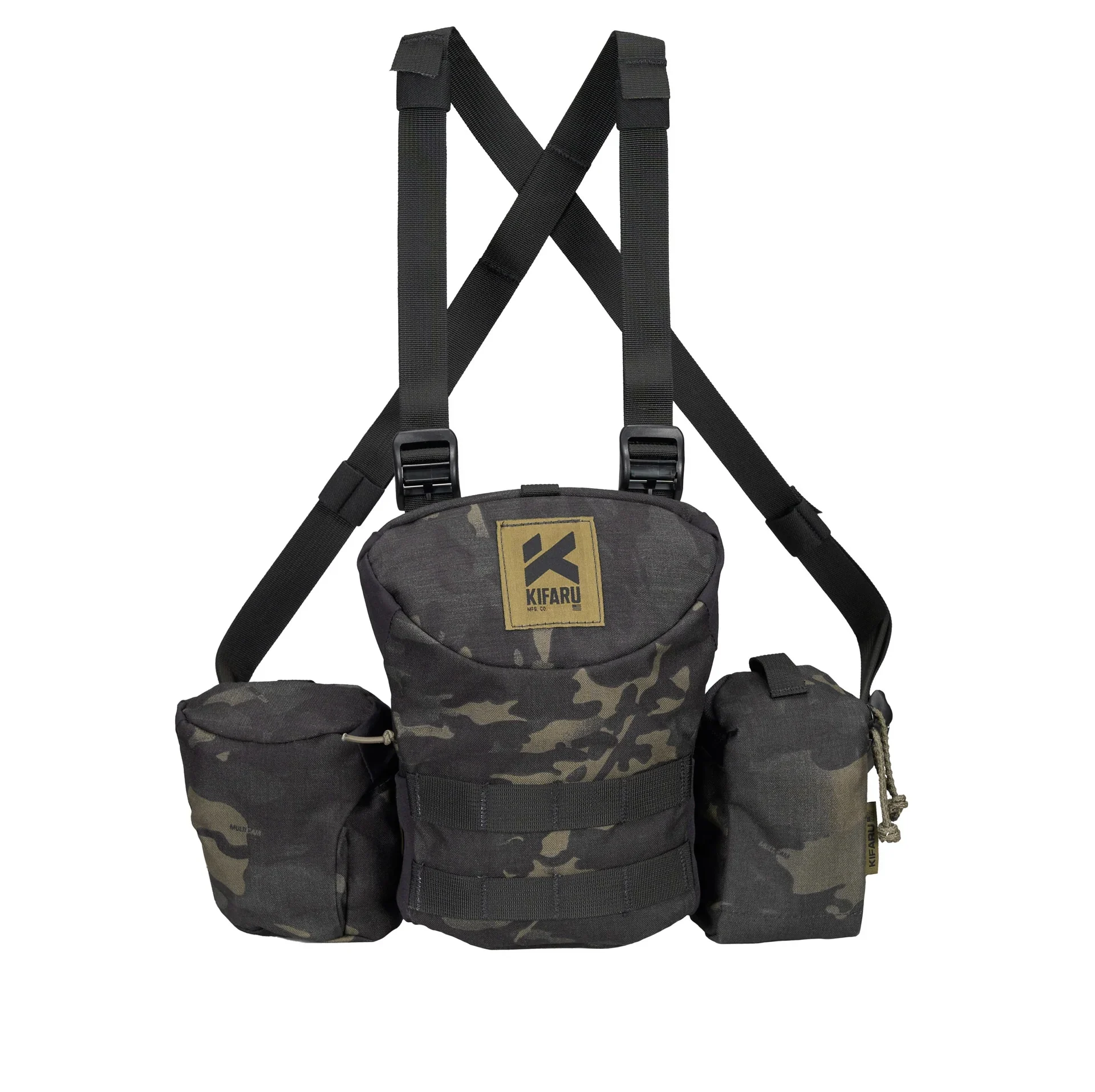 Deluxe Bino Harness - Black Multicam/regular