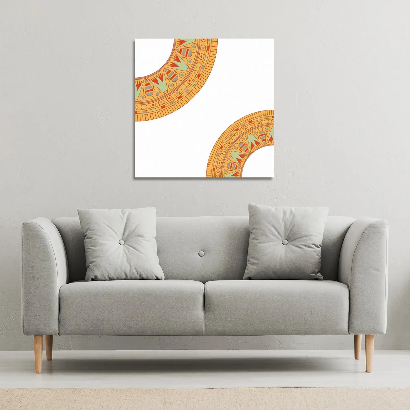Egyptian Hieroglyphs (canvas Print) / 77 X 77 X 4cm