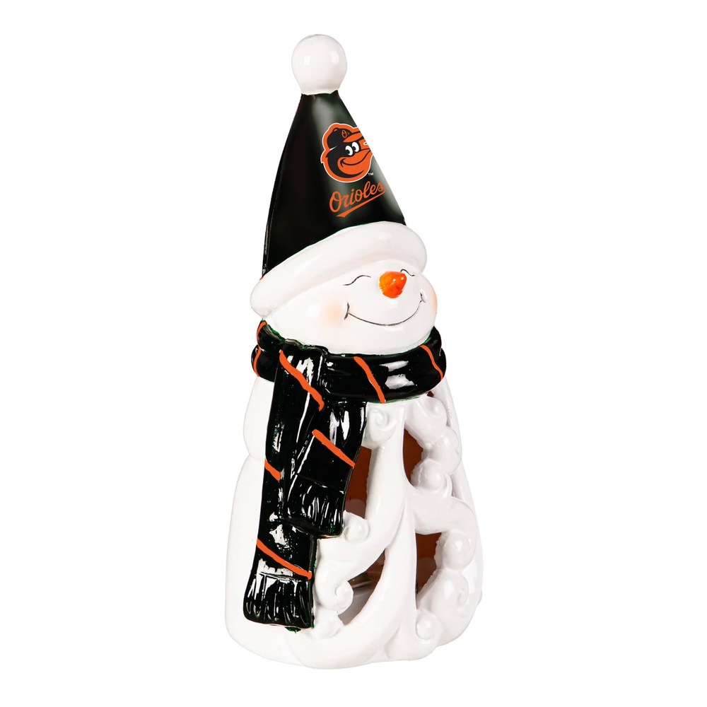 Baltimore Orioles Led 8" Snowman Lit Garden Statue