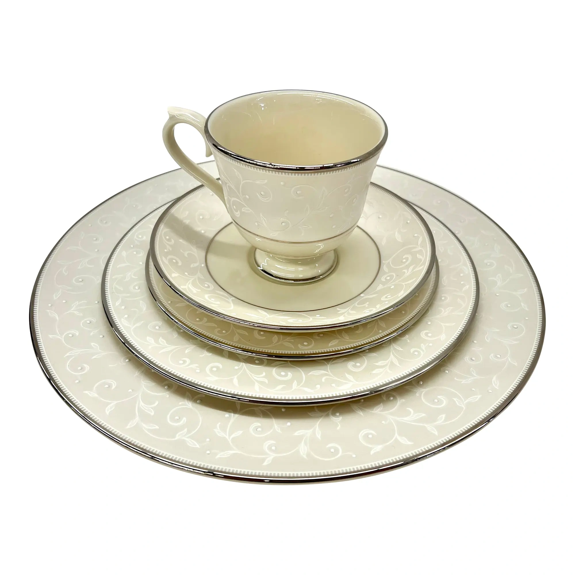 Lenox Pearl Innocence 5-piece Place Setting Ambassador Collection New Never Used Stickers On