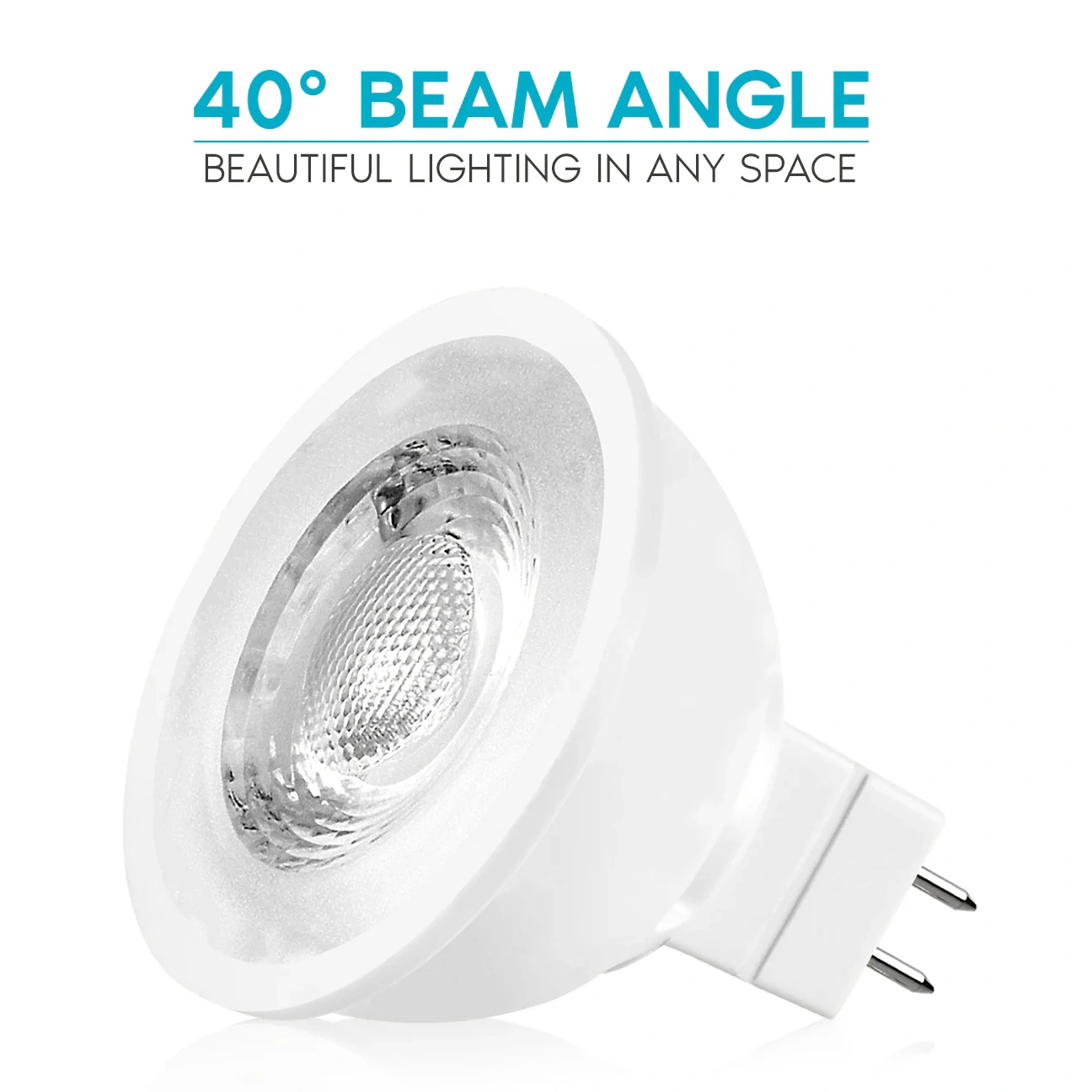 Luxrite Mr16 Led Bulb 50w Equivalent 12v Dimmable 500 Lumens Gu5.3 Led Spotlight Bulb 6.5w Enclosed Fixture Rated 12-pack
