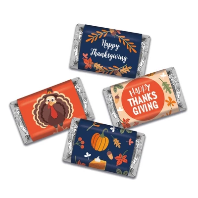 102 Pcs Thanksgiving Candy Party Favors Hershey's Miniatures Chocolate - Fall Turkey