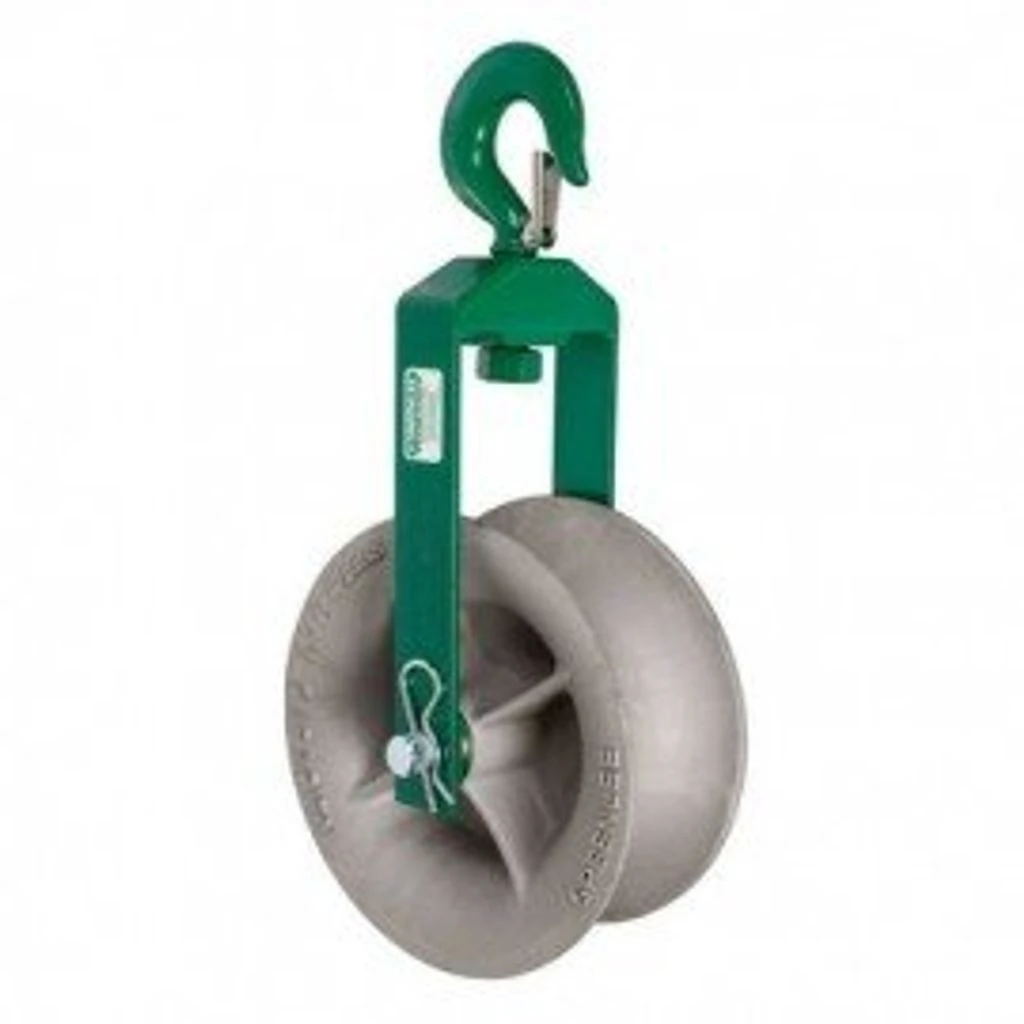 Greenlee 8012 Hook-type Sheave Assembly, 12", R 2.25" Groove