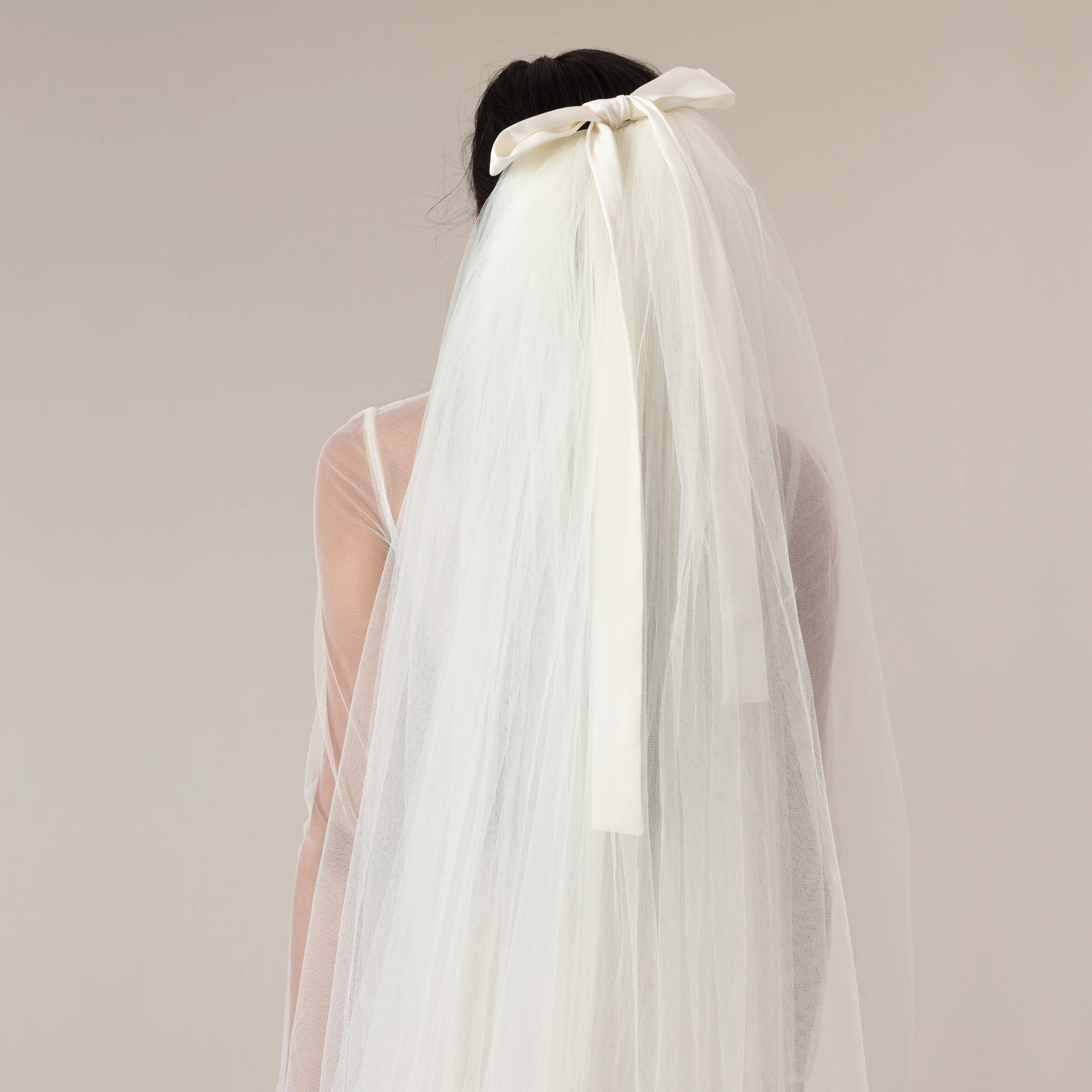 Nina Satin Bows Three Tier Veil