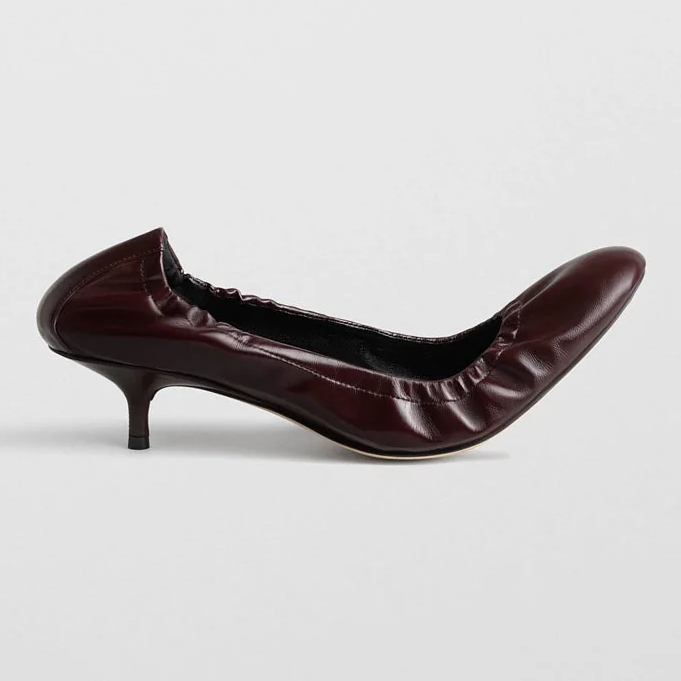 Low Pucker Pump 45 | Oxblood Leather - 36