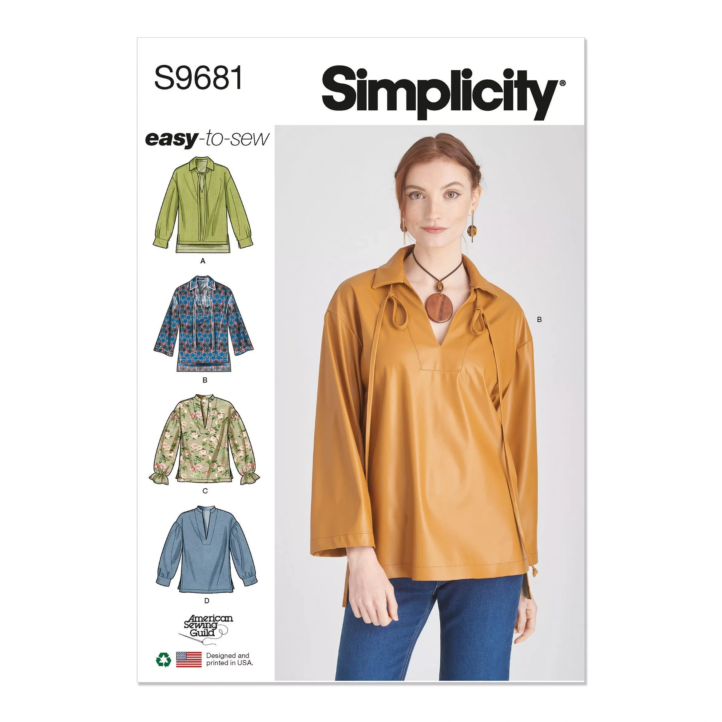 Simplicity Misses' And Women's Pullover Top Sewing Pattern, S9681aa