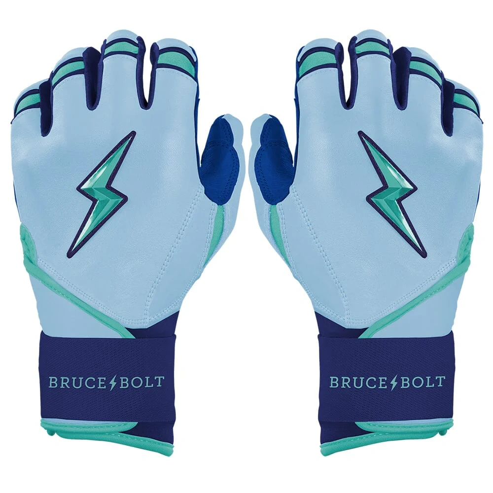 Bear Series Long Cuff Batting Gloves - Tidal Blue