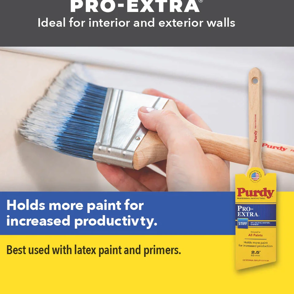 Purdy Pro-extra 2-in Reusable Nylon-polyester Blend Angle General Purpose Brush (6-pack)