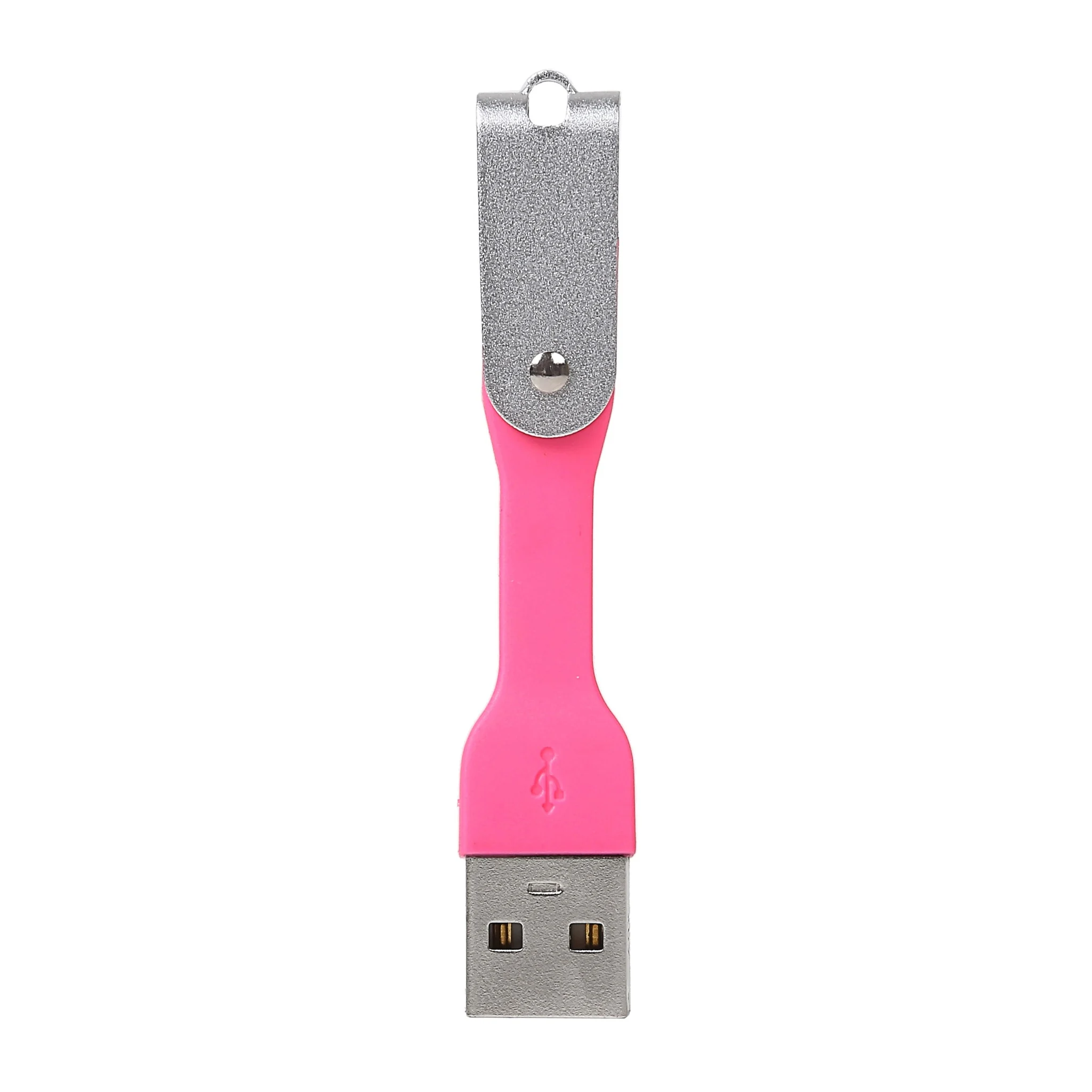 Micro-usb Keychain Sync Charge For Samsung Note, Galaxy, And Other Micro-usb Compatible Devices - Pink