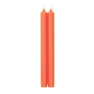 Straight Taper 10" Candles In Orange - 4 Candles