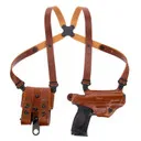 Galco Mc228 Miami Classic Shoulder System Size Fits Chest Up To 56 In Tan Leather Compatible W/glock 20/21/30 Right Hand, Holster