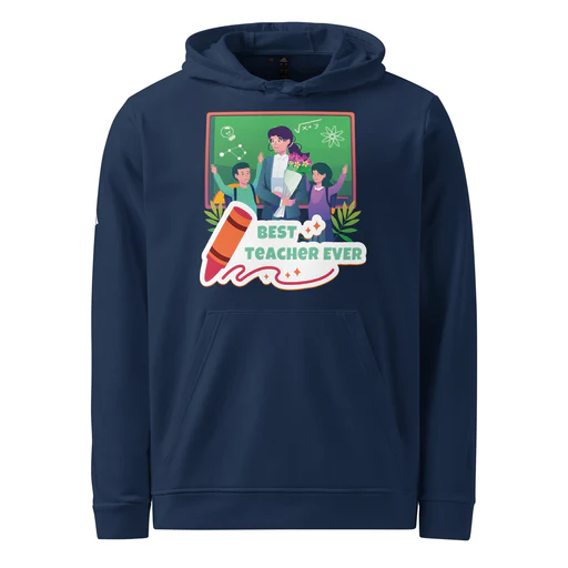 Best Teacher Ever – Adidas Fleece Hoodie Gift - Collegiate Navy/s