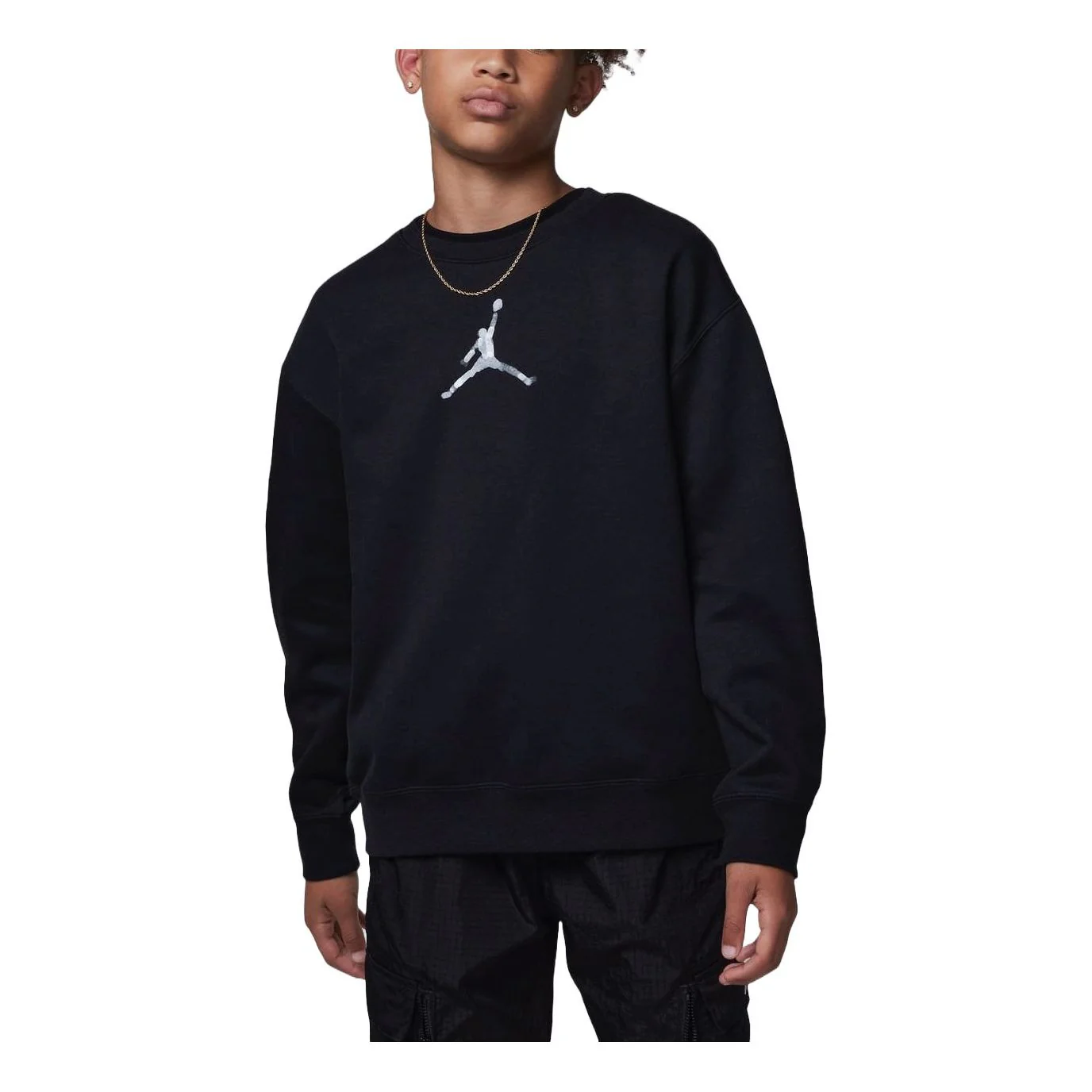 (gs) Air Jordan Anti-gravity Machines Sweatshirt 'black' Fz6145-010
