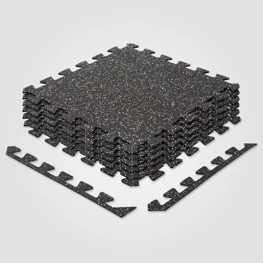 Ritfit Rubber Flooring Gym Mats Interlocking Tiles 0.25'' Thickness