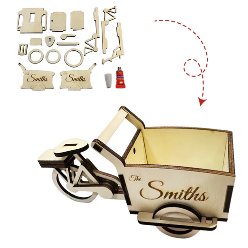 Buildable Wooden Model Bunch Bike - Not Personalized