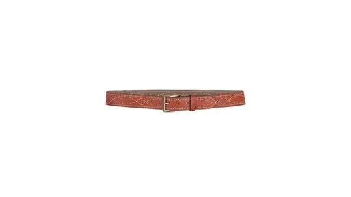 Desantis 1.5 Inch Fancy Stitch Lined Leather Belt Size 46 - Tan