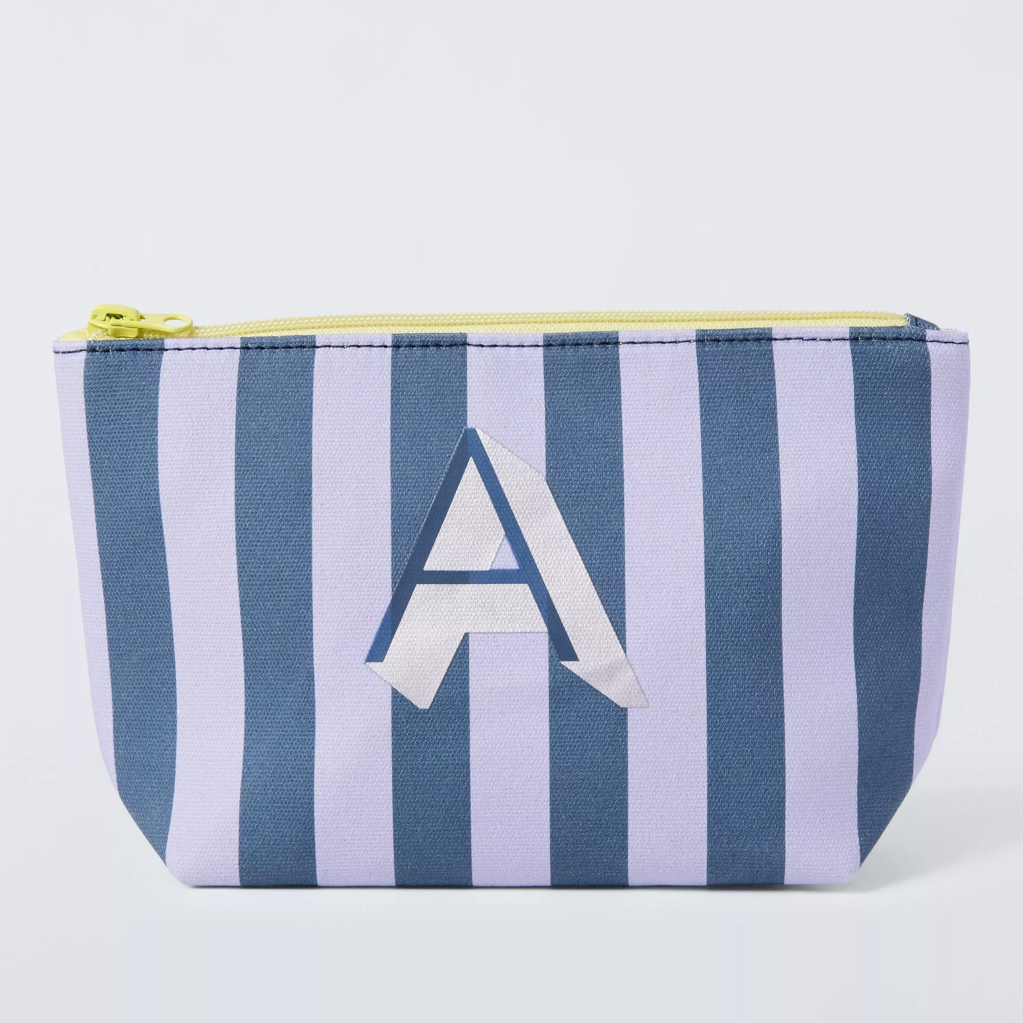John Lewis Stripe Alphabet Makeup Bag, A