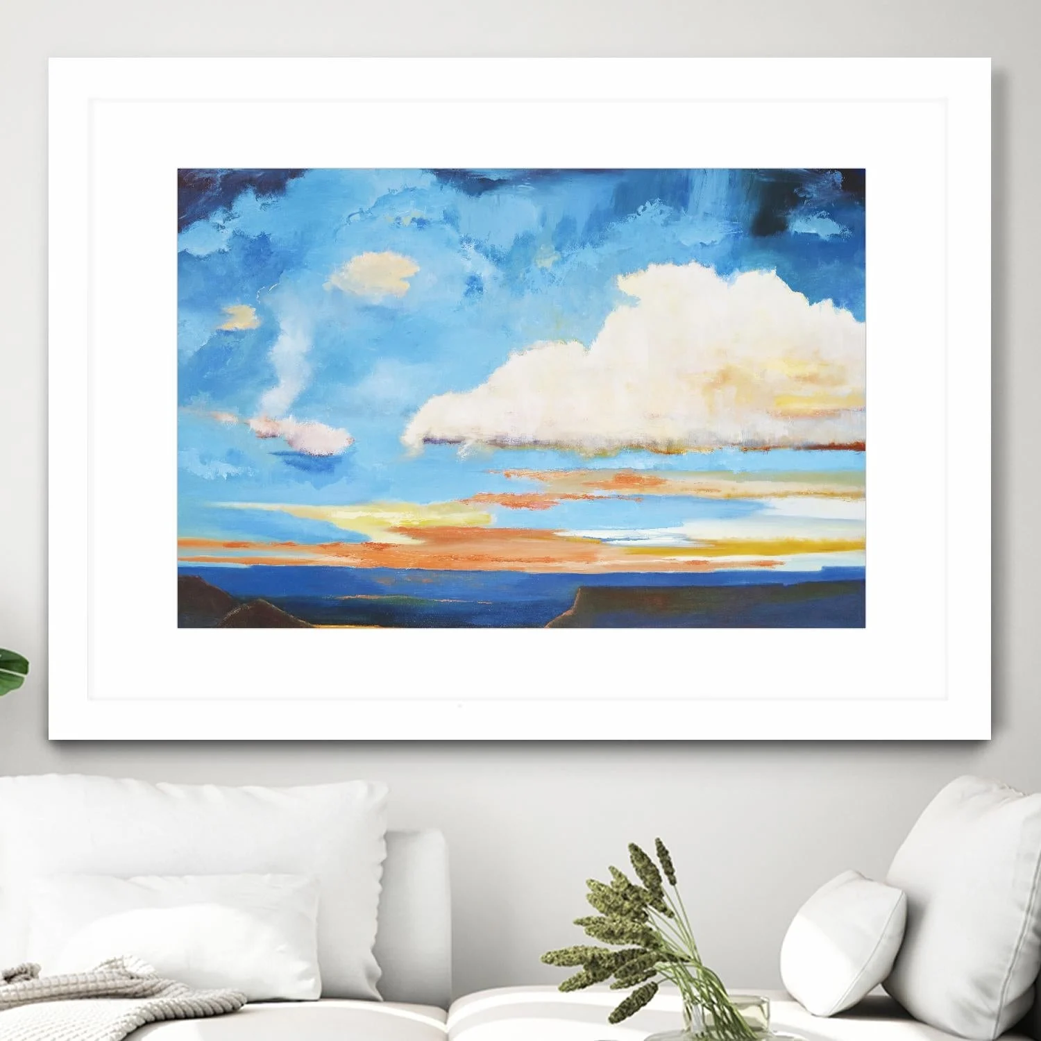 Tranquility - Matted And Framed White/32 X 24 Inches