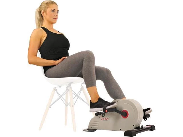 Sunny Health & Fitness Dual Function Under Desk Pedal Exerciser, Portable Indoor Cardio Mini Bike In Home/office, Arm/leg Cycle For Seniors, Optional