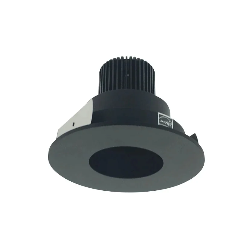 Nora Nio-4rph/10 4" Iolite Round Fixed Pinhole Trim - 1000 Lumens - 2700k/black/black