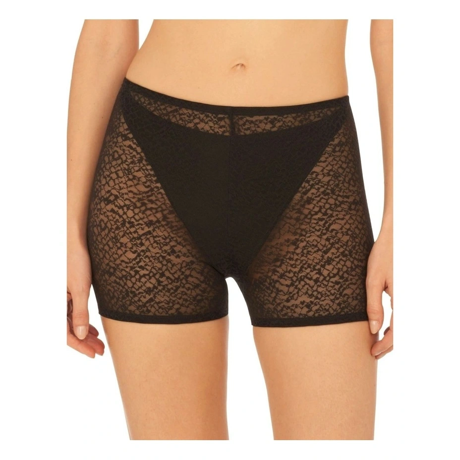 Natori Pretty Smooth Lace Light Shaping Short In Black