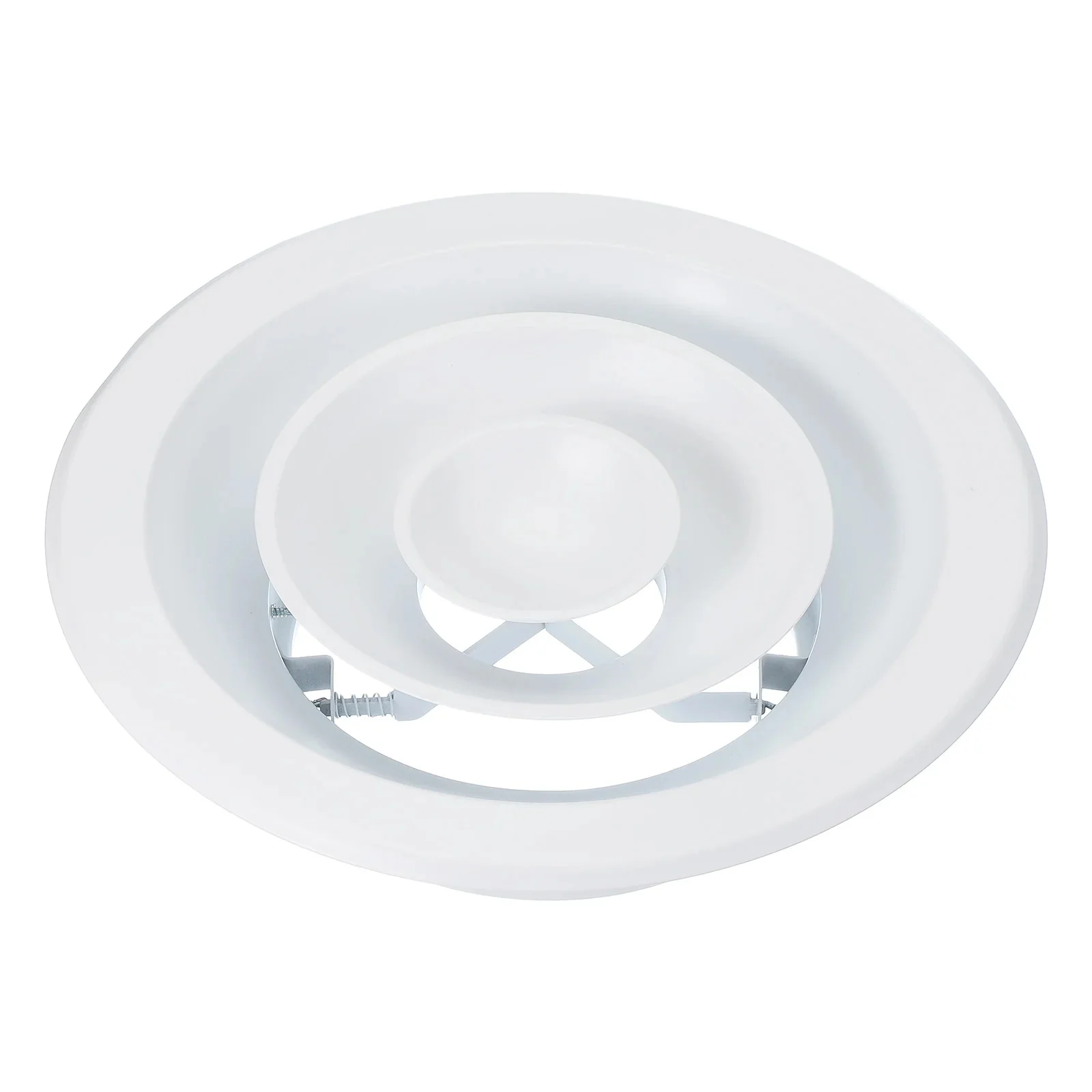 8" Round Air Vent Aluminum Ceiling Diffuser With Spring Buckle White