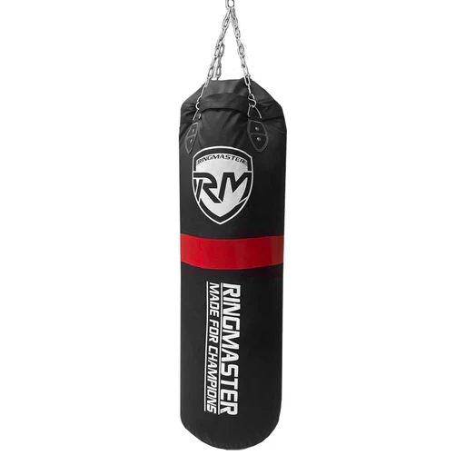Ringmaster Sports Heavy Punch Bag - Black/red/5ft/unfilled