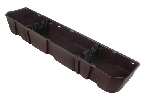 Düha Under Seat Storage Fits 2015-2026 Ford F150 Supercrew & 2017-2026 Ford F250 / F350 / F450 / F550 Super Duty Crew Cab - Brown