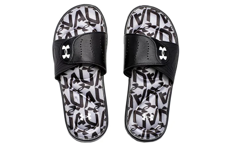 (wmns) Under Armour Ignite 6 Graphic Footbed Slide 'halo Grey Black'