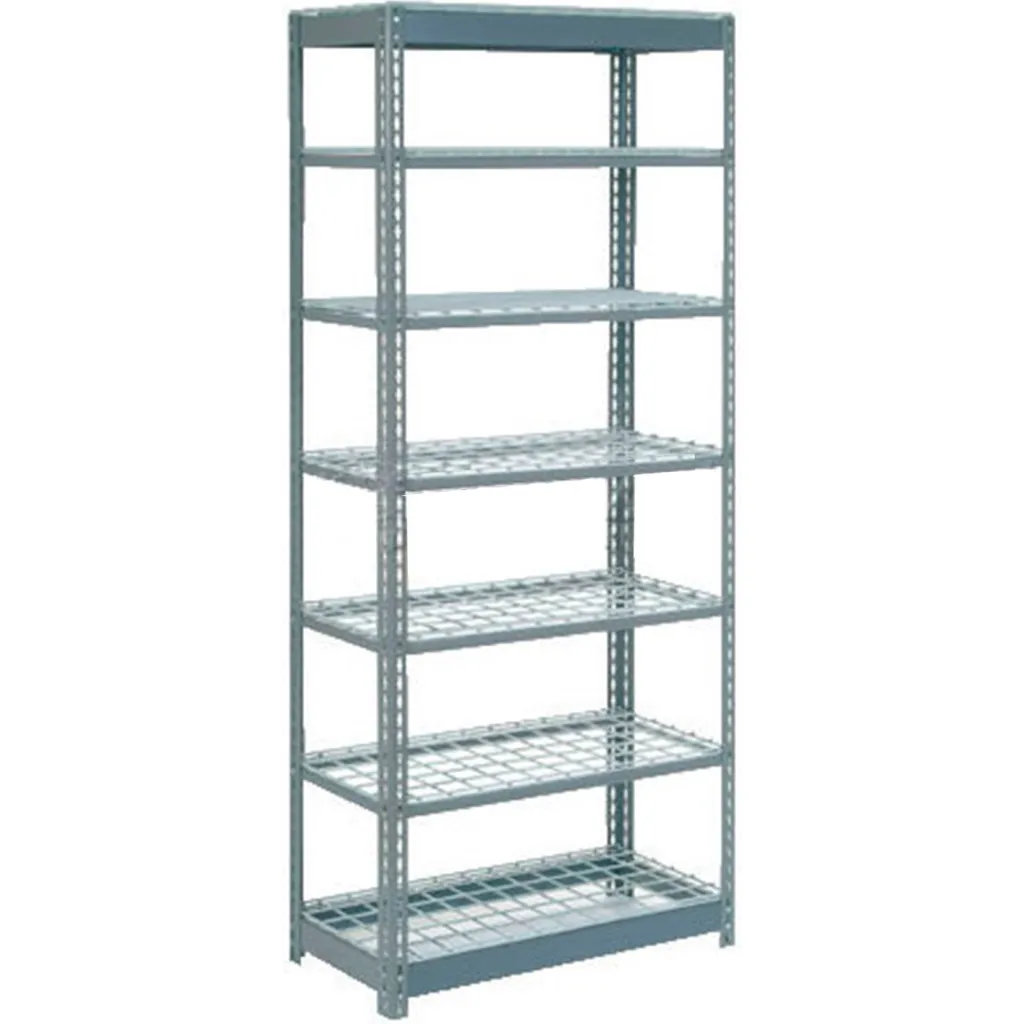 Global Industrial 7 Shelf, Commercial Duty Boltless Shelving, Starter, 36"w X 24"d X 84"h, Wire Deck
