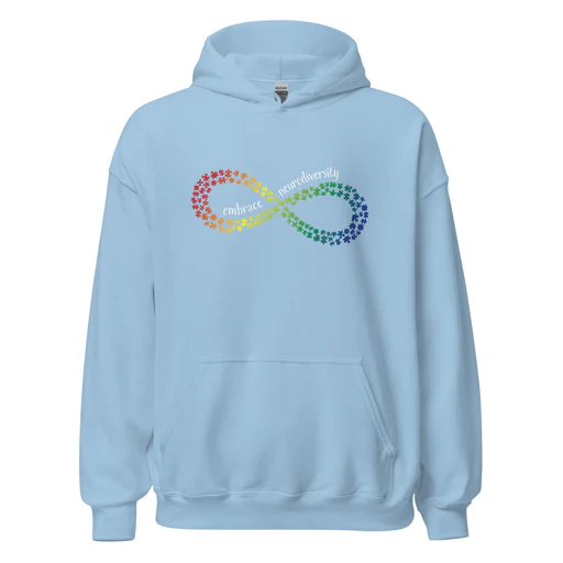 Embrace Neurodiversity Hoodie - Light Blue/2xl