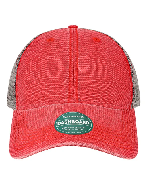 Legacy-dta-dashboard Trucker Cap - Scarlet Red/ Grey