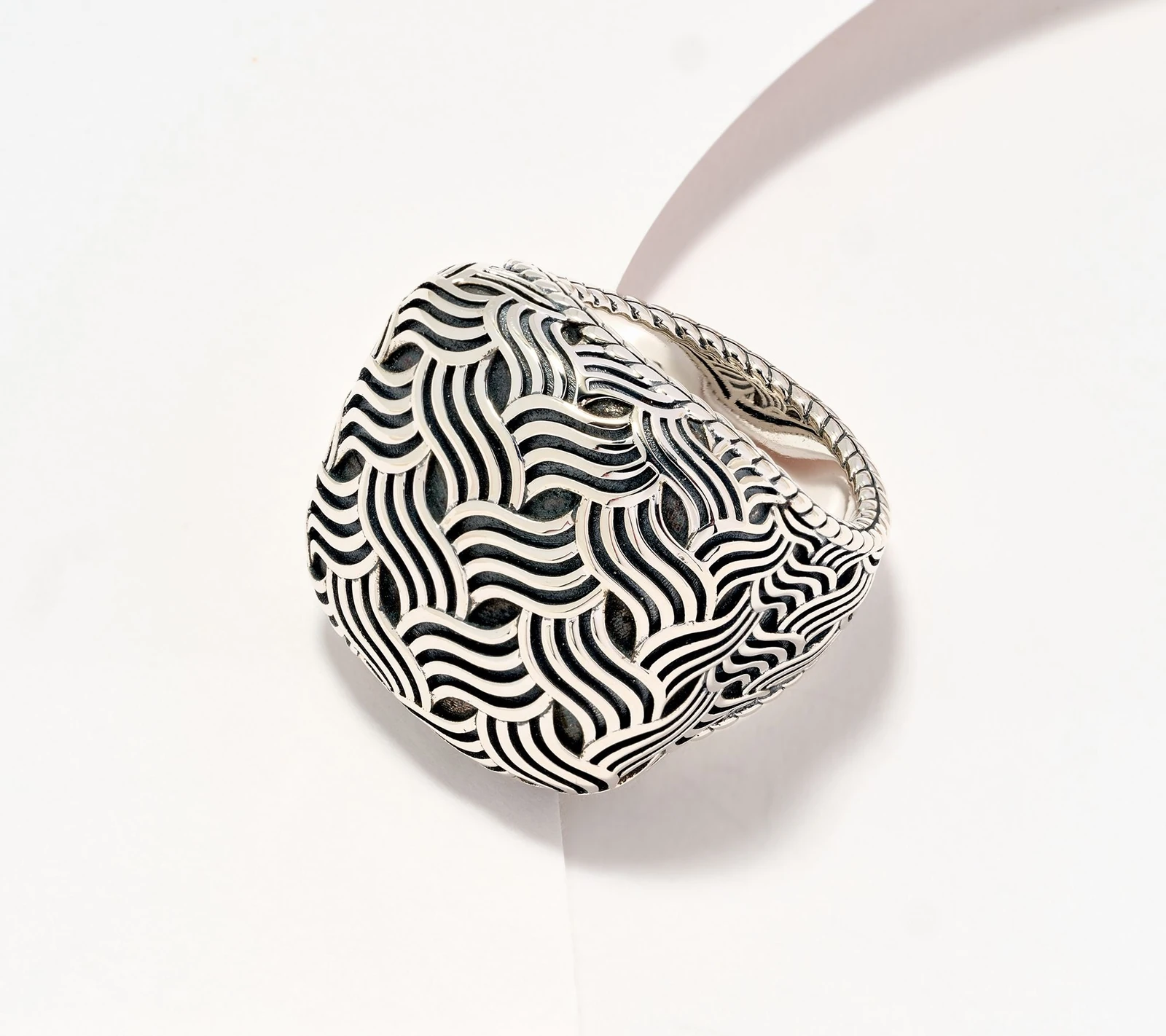 Jai Sterling Silver Textured Dome Ring