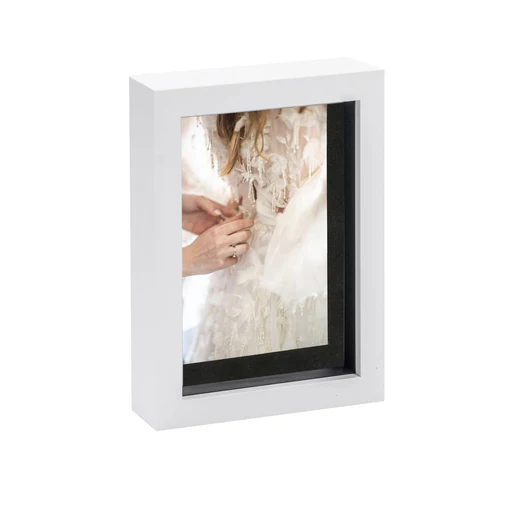 5" X 7" 3d Box Photo Frame With 4" X 6" Mount - Black Mount