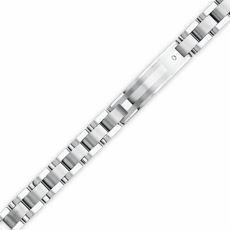 Titanium Id Bracelet With Diamond Accent