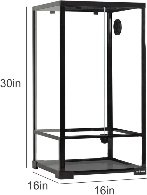 Repti Zoo 33 Gallon 16" X 16" X 30" Vertical Reptile Cages With Wire Mesh Screen Cover And Front Door