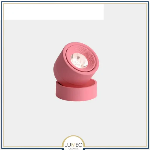 Spot Plafonnier Led Orientable | Design Compact & Coloré - 7w/rose/blanc Chaud